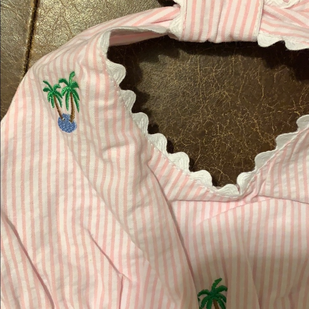 Bella Bliss baby striped seersucker bathing suit - Picture 3 of 6